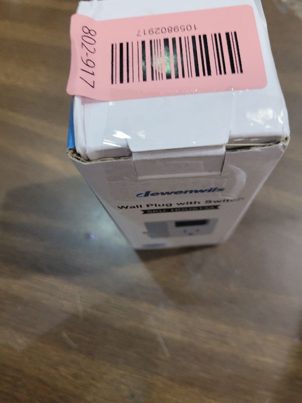 Photo 1 of [UL Listed] DEWENWILS Grounded Single Port Power Adapter with On/Off Switch, 3 Prong Electrical Plug Outlet Switch, 15A Circuit Breaker, 280J Surge Protector, White, 3 Pack