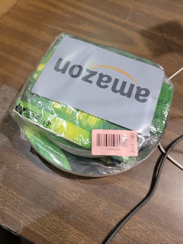 Photo 1 of 96Pcs Green Castle Paper Plates and Napkins Wonderland Theme Birthday Party Supplies Fairytale Movie Disposable Dinnerware Tableware Set for Princess Birthday Baby Shower Decorations Serve 24