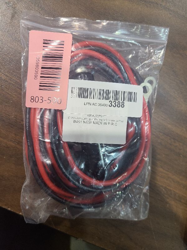 Photo 1 of 12 AWG Heavy Duty Cigarette Lighter Plug, 6.5 FT Cigarette Lighter Male Plug Adapter Cable with LED Lights and Fuse Box (20 A, 30A), Male Cigarette Lighter Plug, Car Accessories for Inverter, Air Pump