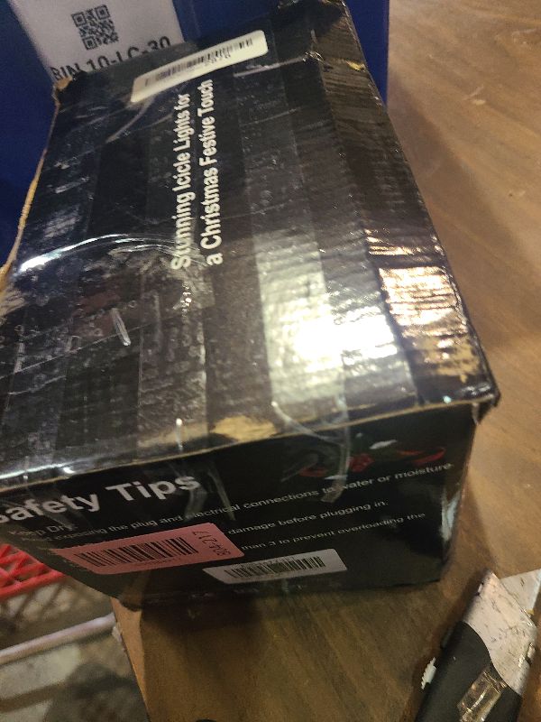 Photo 1 of 106 FT Christmas Lights Outdoor, 972 LED Waterproof Outside Christmas Lights Plug in, Connectable 8 Modes Hanging Fairy Lights with 216 Drops for House Eaves Yard Patio Wedding Decoration, Cool White