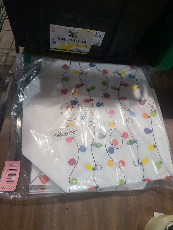 Photo 1 of 12 Pcs Christmas Non Woven Gift Bags 13 x 10 x 6.7 Inch Colorful Xmas Lights Reusable Tote Bag with Handles Xmas Candy Treat Bags Gift Wrapping Bag for Christmas Holiday Party Favors Wrapping Supplies