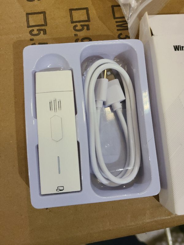 Photo 1 of 2026 Upgrade Wireless Display Dongle Adapter, Portable Transmitter 1080p HDMI Streaming, AirPlay/Miracast, 5GHz WiFi | Plug & Play for Smartphone/PC/TV/Projector