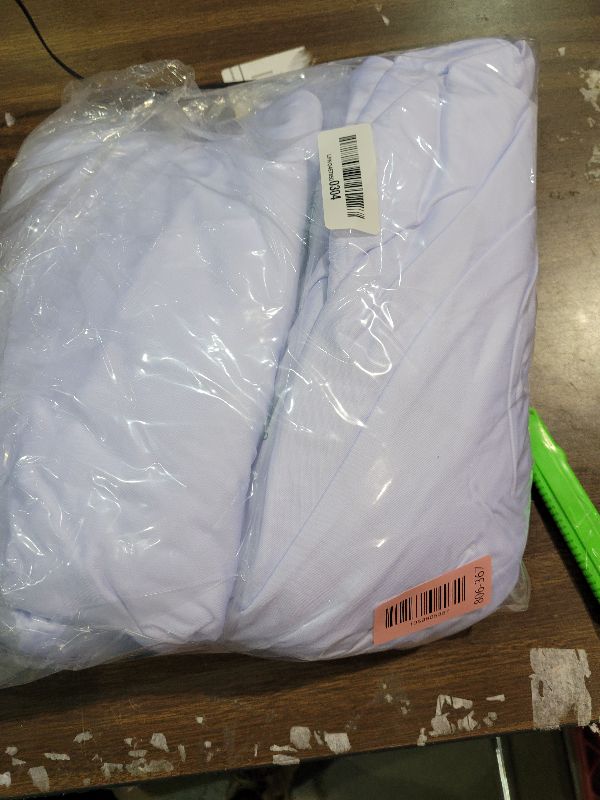 Photo 1 of BDDC Cocktail Table Covers - 2 Pack 32"x 43" White Cocktail Table Tablecloth with Natural Wavy Round Skirt for Bar Wedding Party Banquet