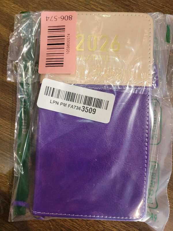 Photo 1 of 2026 Planner Pocket Size for Purse, Jan.2026 - Dec.2026 Small Daily Weekly Monthly Planner/Calendar with PU Leather, Elastic Band, A6 Mini Calendar Book for School/Office/Home, 3.8" x 7"