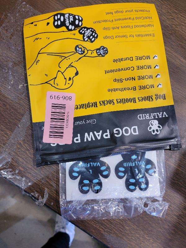 Photo 1 of ?VALFRID Dog Paw Pads for Dogs Traction,Toe Grips for Senior Dogs,Paw Stickers Strong Adhesive,Provides Traction on Slippery Hardwood Floor Multicolor L 48 Pieces