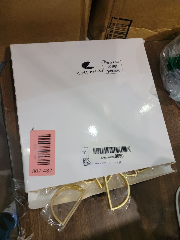 Photo 1 of 20 Pcs Stainless Steel Napkin Rings Christmas Metal Napkin Ring Holders Modern Serviette Buckles Metallic Adornment for Table Kitchen Dinner Party Wedding (Matte Gold Semicircle)