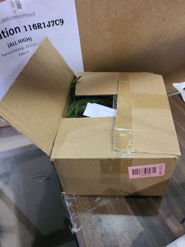 Photo 1 of 2 Pcs 28" Lighted Artificial Christmas Teardrop Swags with 20 Warm White Lights, Timer, 35 Norfolk Pine, Hanging Christmas Teardrop Door Swag Wreath for Xmas Holiday Mantle Fireplace Indoor Outdoor