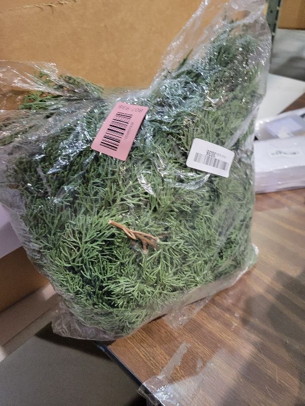 View 2 of 2 Pcs Christmas Norfolk Pine Garland, 6 Ft Dense Pines Realistic Touch Garland Ornaments, Greenery Artificial Pine Cypress Garlands for Christmas Holiday Mantle Fireplace Table Home Decor