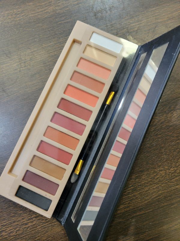 Photo 1 of 12 Colors Makeup Eyeshadow Palette*2 Pack, Natural Nude Matte & Shimmer Eye Shadow Palette and eyeshadow brush Set,Waterproof Smokey Professional Cosmetic Beauty Kit