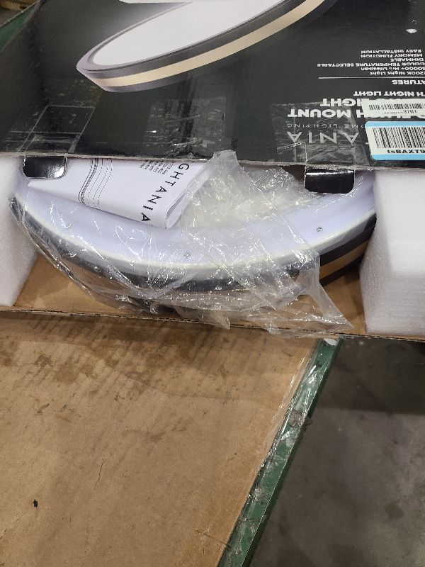 Photo 1 of 18 Inch Flush Mount Light With Night Light, 5CCT Modern Black Gold LED Ceiling Fixture, 45W 4500LM 2700K-6500K Adjustable, Dimmable for Bedroom Hallway, ETL