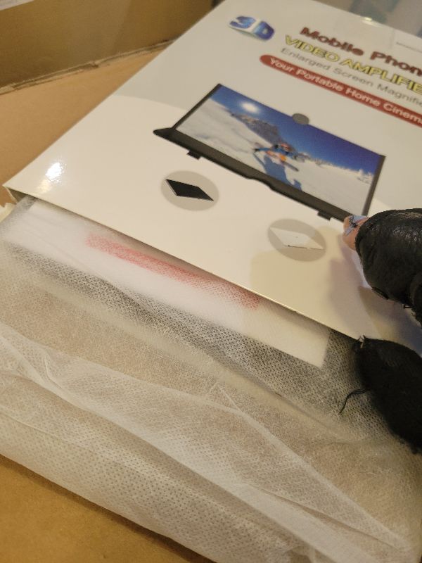 Photo 1 of 14 Inch Smartphone Screen Magnifier 3D HD Foldable Amplifier Phone Stand with Adjustable Angle Gift for Mom Dad Family Portable Universal Enlarger Movies Gaming Video