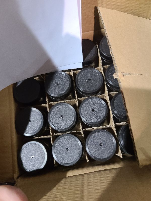 Photo 1 of 20 PACK 2 oz Glass Shot Bottles w/ Black Lids & 20 Labels - Small Clear Jar for Ginger, Wellness Shot, Juice, Sample, Whiskey - Travel Essentials Mini Bottles - Wide Mouth, Leakproof, Dishwasher Safe