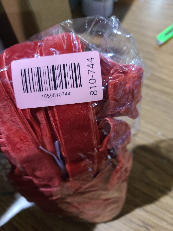 Photo 1 of 12Pcs Red Velvet Ribbon Bows Christmas Tree Decorations,5in x 10in Xmas Ornaments for Tree Home Party Front Door Wreath Holiday Decor