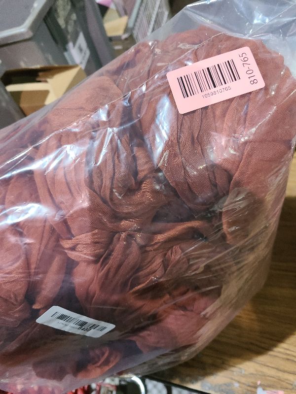 Photo 1 of 12 Pack Cheesecloth Table Runner, Runner Gauze Boho Wedding Decor Romantic Table Runner for Wedding Birthday Party(35" x 118") (Terracotta)