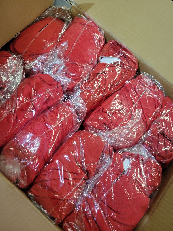 Photo 1 of 10 Pack Picnic Fitted Table Cover for 8 Foot Tablecloth for Rectangle Tables Waterproof Stretch Washable Folding Indoor and Outdoor Spandex Table Cloth for Camping Banquet and Parties (Red,30" x 96")