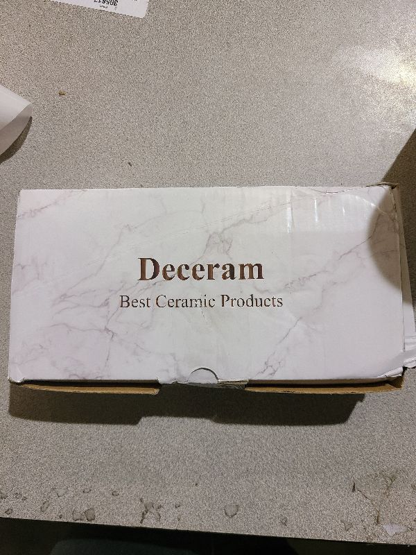 Photo 1 of 2 Pcs Water Absorbing Stone Drying Trays for Bathroom Sink Kitchen Counter Soap Dish Dispenser Sponge Holder White Ceramic Bathroom Vanity Quick Dry Stone Mat for Kitchen Sink Marble Diatomite Tray