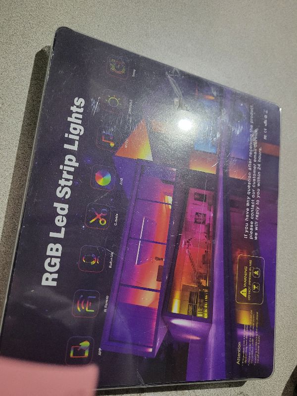 Photo 1 of 100FT Led Lights for Bedroom, Color Changing RGB Led Strip Lights Indoor, Music Sync Led Light Strip with Remote and App Control, DIY Led lights for Room Home Decor Ambient Lighting (1*100FT)