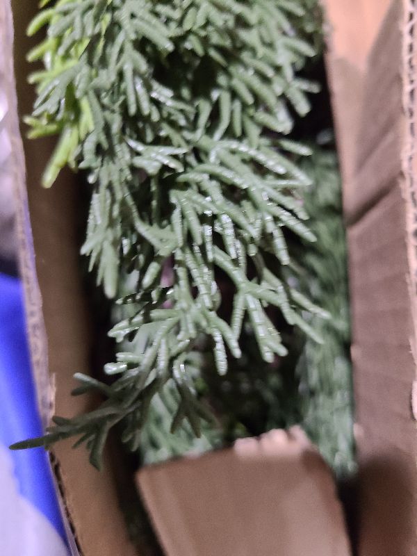 View 2 of 1 Pcs 6FT Christmas Cedar Garland Real Touch Christmas Garland Thick and Lush Christmas Garland Realistic Artificial Greenery Garland for Fireplace Holiday Indoor Outdoor