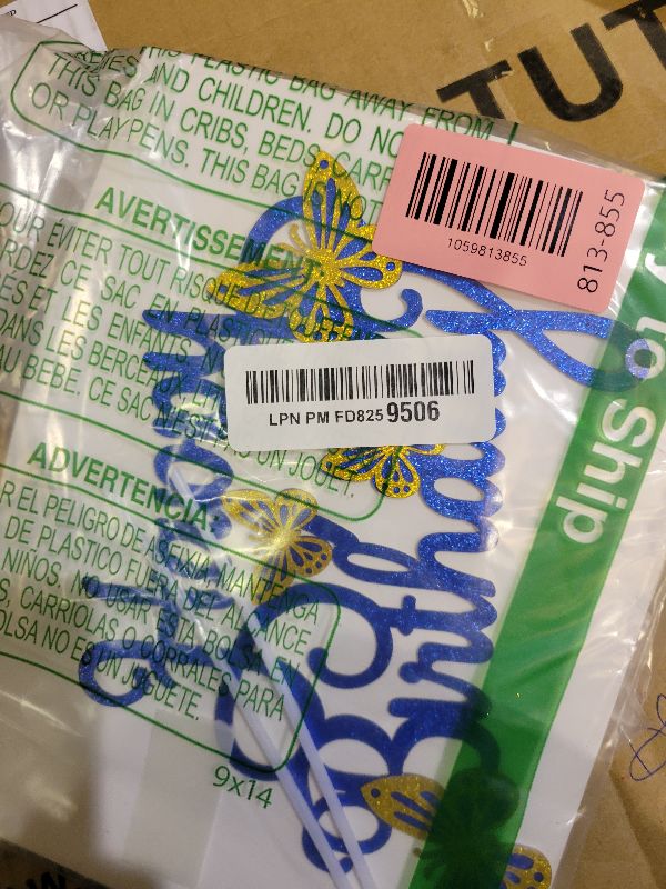 Photo 1 of 13 Pieces Butterfly Cake Toppers With Happy Birthday Cake Toppers 3D Pink Gold Butterfly Cake Decorations for Girls Women's Birthday Party Wedding Cake Decor Baby Shower (Royal Blue,Yellow)