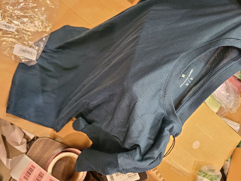 Photo 1 of Armani Exchange Men's Solid Colored Basic Pima Crew Neck, Legion Blue, S