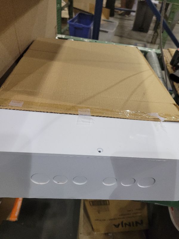 Photo 1 of 12" x 12" x 4" PVC Plastic Junction Box with Pre Molded 3/4" & 1" Punch in Holes Waterproof Electrical Boxes Project Junction Conduit Box for Electrical Outdoor Enclosure