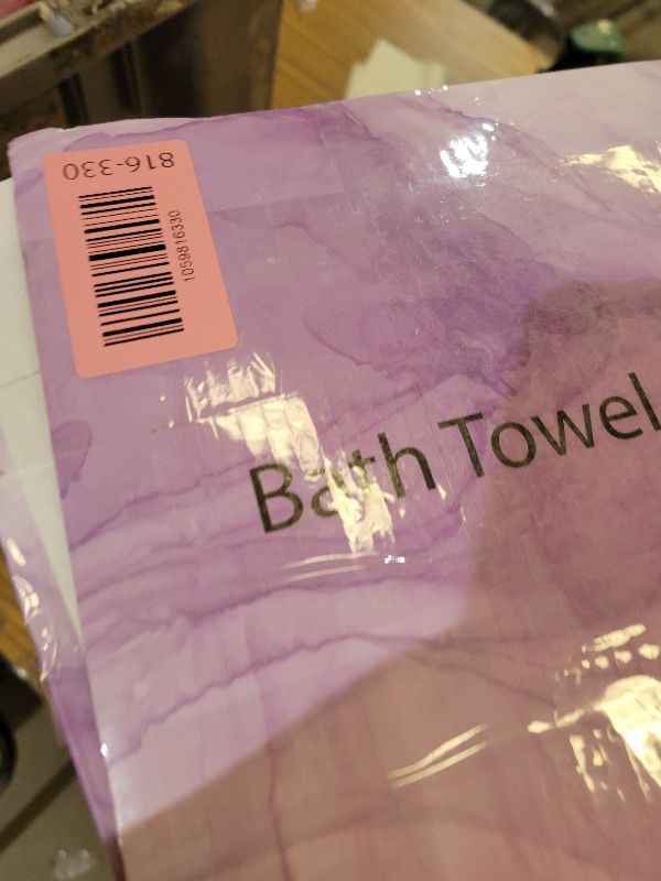 Photo 1 of 18 Pcs Purple Cabana Stripe Family Towels Set with Hanging Loop-6 Bath Sheets,6 Hand Towels,6 Washcloths Ultra Soft Bathroom Towel Highly Absorbent Quick Dry Shower Towel for Beach Chair,Spa,Gym,Hotel