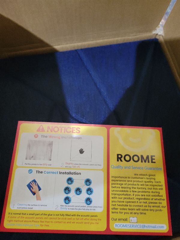 View 2 of 12 pack Acoustic Panels With Self-Adhesive, 12"X 12"X 0.4"Sound Proof Foam Panels, Sound Panels High Density, Soundproof Wall Panels for Home Studio Office-Dark Blue
