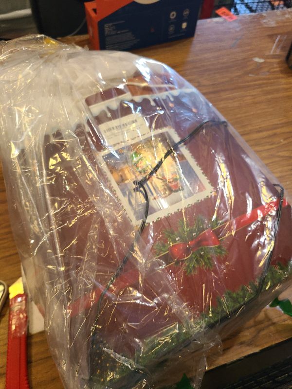 Photo 1 of 9FT Inflatable Christmas Tree with Santa Claus Blow Up Xmas Tree House with Wreath for Outdoor Decoration Holiday, Winter Festival Display, Yard, Lawn, Garden, Porch Decor Display Party Décor