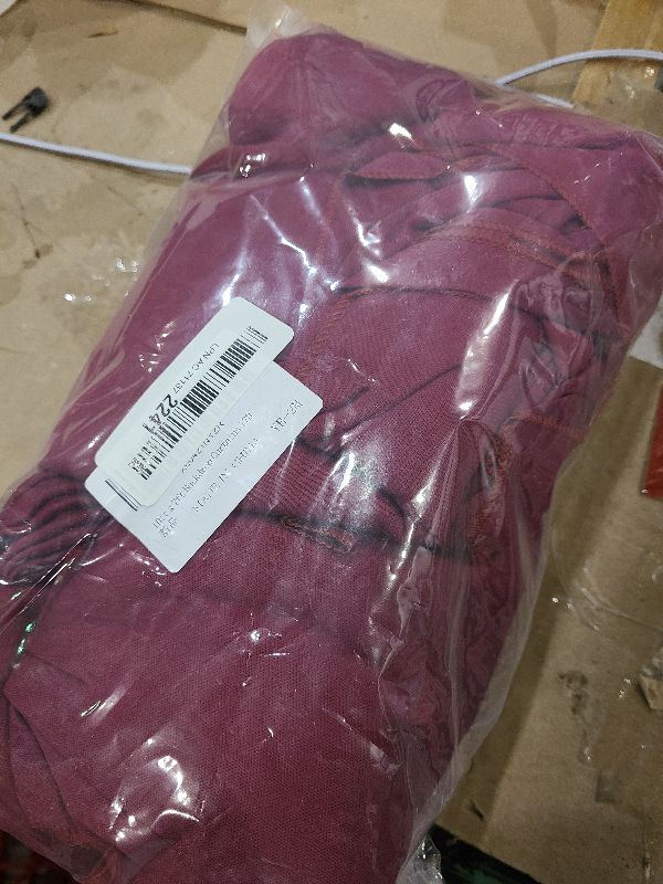 Photo 1 of 10 x 7 Feet Burgundy Backdrop Curtain for Partie, Background Curtains for Photoshoot, Birthday, Wedding, Halloween, Thanksgiving, Christmas Day, New Year Party Decorations 5Ft x 7Ft, 2 Panels