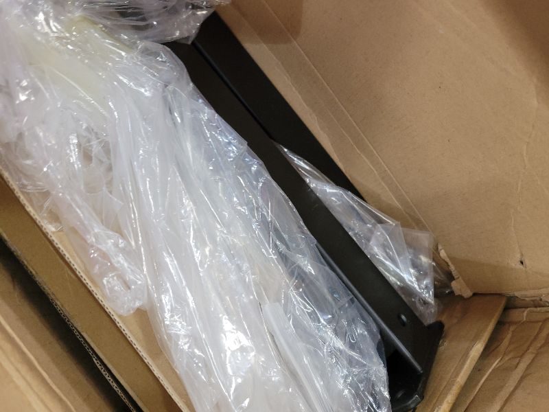 Photo 1 of 16 Pack - 14 inch Black Hidden L Shelf Bracket (1/5 Inch Thicked) Iron Floating Shelf Brackets Rustic Industrial Metal Brackets for Shelf Support