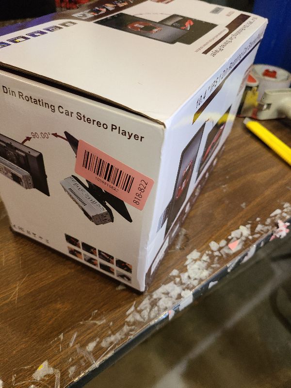 Photo 1 of 10.4" Single Din Touchscreen Car Stereo with Wireless Carplay& Android Auto, Adjustable Car Radio with Bluetooth, Mirror Link, FM Radio, Subwoofer, SWC, Backup Camera