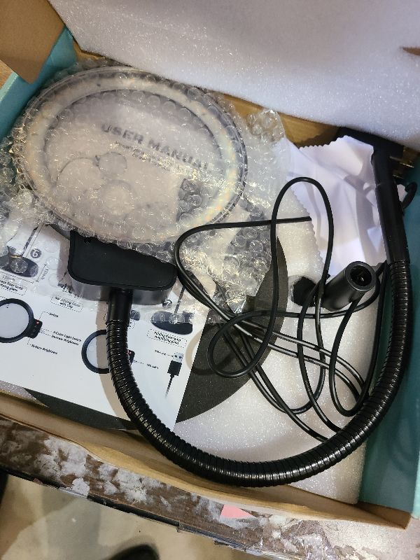 Photo 1 of 10X 30X Magnifying Glass with Light and Stand, 72 LED 3 Color Modes Stepless Dimmable, Hands Free Lighted Magnifier Desk Lamp for Close Work Craft Hobby Painting Sewing Jewelry Reading (Black)