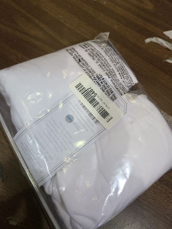 View 3 of American Baby Company 2 Pack 100% Natural Cotton Fitted Mini Crib Sheets 38" x 24" - Soft & Breathable Small Nesting Portable Sheets, Fits Pack N Play Mattresses, Snow White, for Boys & Girls