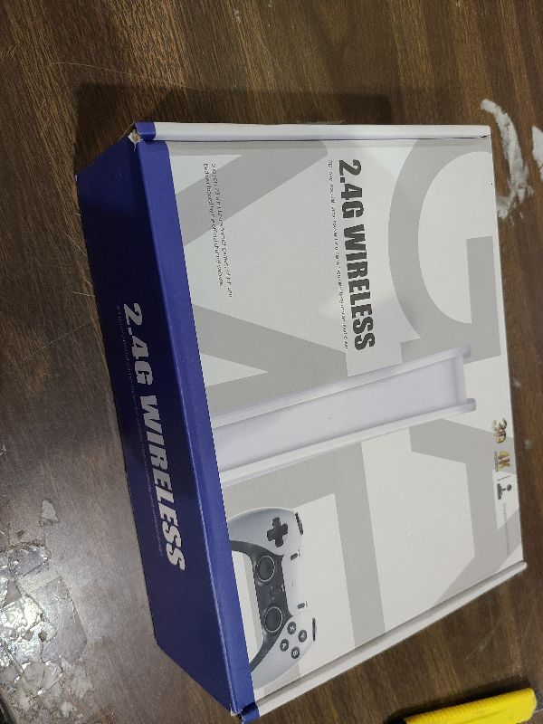 Photo 1 of 2.4G Wireless Game Controller Set, Dual Gamepad with USB Receiver, White and Black, Classic Game Console Support, 10 Simulator Compatible