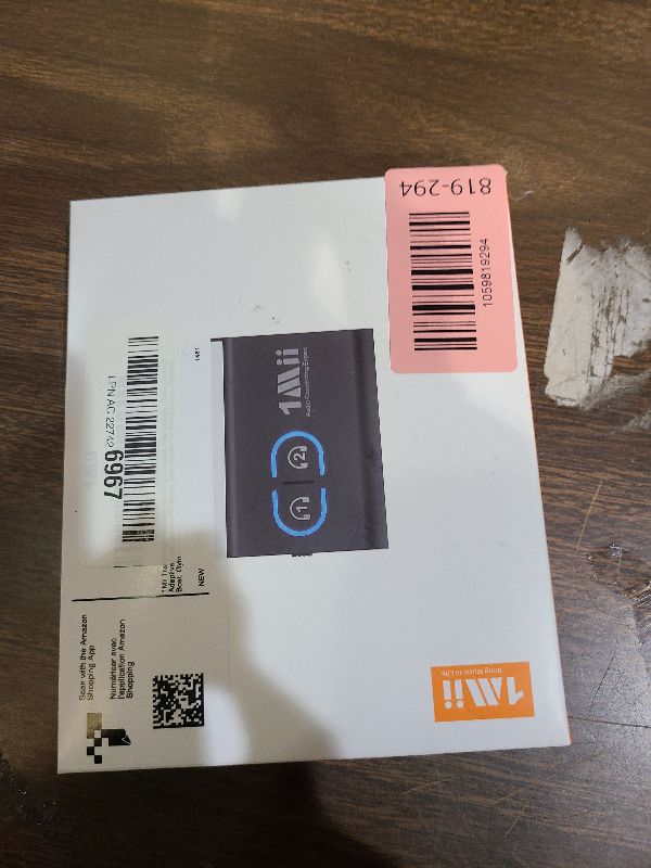 Photo 1 of 1Mii Bluetooth 5.3 Transmitter Receiver for TV to Wireless Headphones, Dual Link AptX Adaptive/Low Latency/HD Audio, Aux Adapter for Home Stereo, Airplane, Boat, Gym