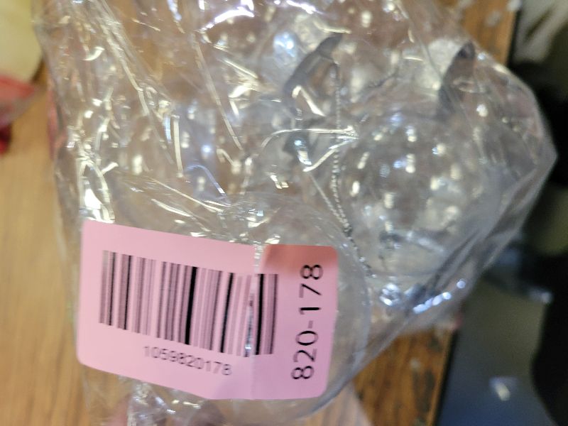 Photo 1 of 15 Pcs DIY Clear Plastic Fillable Balls Ornament, 2.36Inch Transparent Ornaments Shatterproof Christmas Balls for Christmas, Halloween, Birthday, Wedding Decor, DIY Crafts Decorations (60 mm)