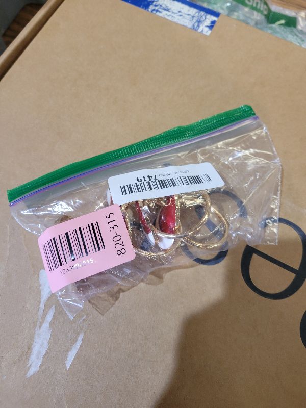 Photo 1 of Abaodam 6pcs Christmas Napkin Rings Santa Hat Napkin Rings Holder Serviette Buckles for Christmas Dinning Table Setting Wedding Receptions Thanksgiving Holiday Party