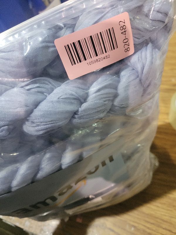 Photo 1 of 20 Packs Cheesecloth Table Runner 10FT Long Boho Gauze Fabric Table Runner Vintage Rustic Sheer Runners for Wedding Party Bridal Baby Shower Table Decorations (Dusty Blue )