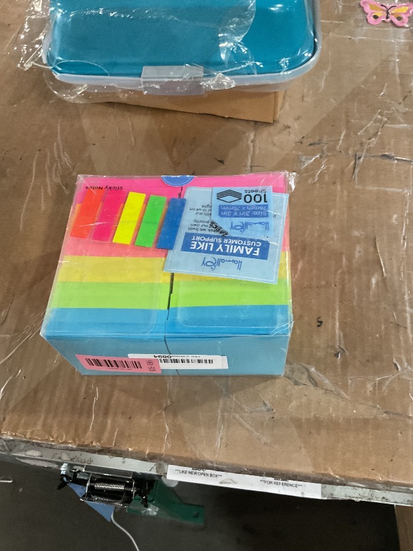 Photo 1 of (24 Pads) Sticky Notes 3x3 in 100 Sheets/Pad, Self-Sticky Note Pads, 6 Bright Colors Super Sticky Pads - Easy to Post for School, Office Supplies, Desk Accessories