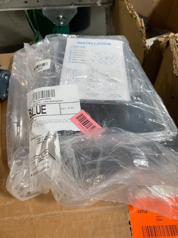 Photo 1 of ***MISSING PARTS***
Acrylic Display Case for Collectibles with LED Light, 3 Layer Adjustable Figure Display Case with Magnetic Door, Lighted Display Box Stackable Clear Blind Box for Action Figure, Popmart, 2 Pack, Black