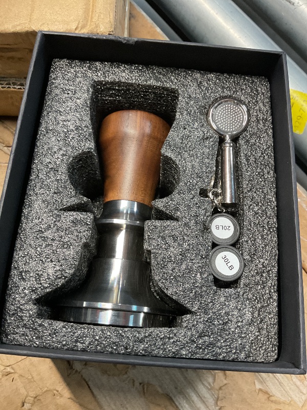 Photo 1 of *******Temper Not Profilter*******KNODOS 58mm Bottomless Portafilter Compatible with Breville Dual Boiler, Oracle, Oracle Jet Espresso Machines Walnut Handle 2 Ears 18-21g Double Shot Filter Basket Included