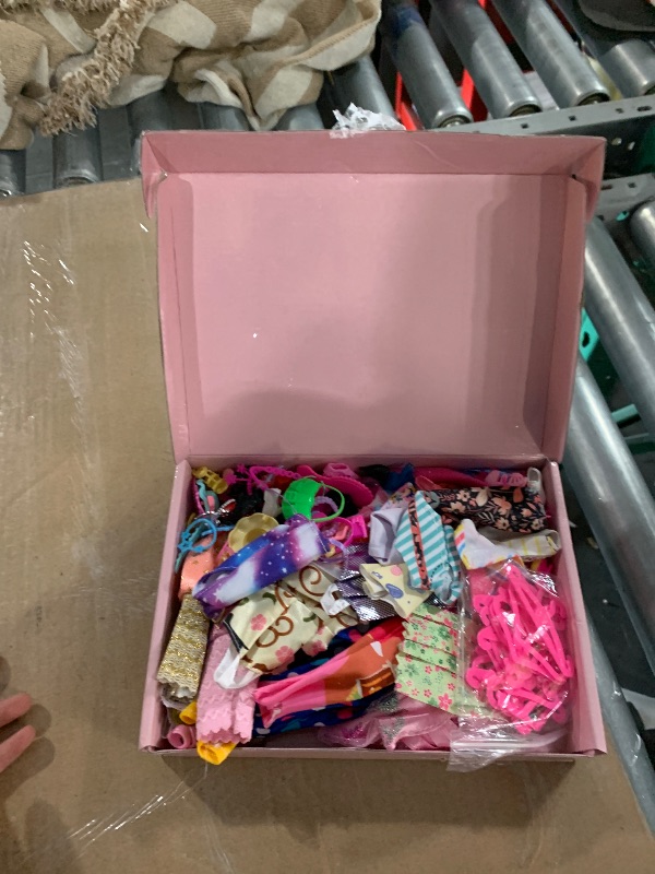 Photo 1 of ?195 Pcs Doll Clothes and Accessories Kit, Include Princess Gowns, Fashion Skirt, Slip Dresses, Tops, Pants, Bikini Swimsuits, Shoes, Crowns, Necklaces, Glasses, Hangers in Gift Box for 11"-12" Dolls