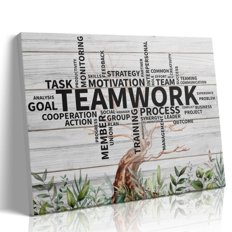 Photo 1 of ***FACTORY SEALED*** BRPXJRA Office Teamwork Motivational Wall Art Inspirational Office Canvas Wall Decor We Are A Team Posters Rustic Positive Affirmations Pictures Positive Quotes Prints Paintings Ready To Hang 24x16in