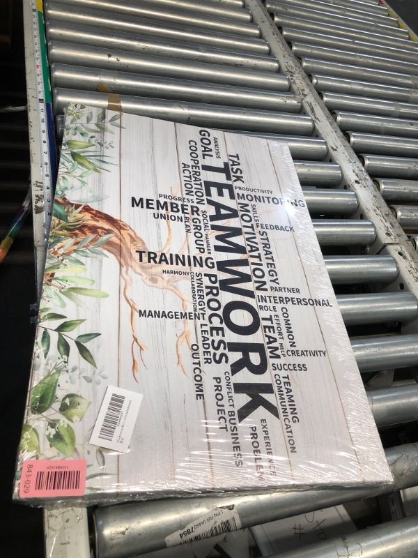 Photo 1 of ***FACTORY SEALED*** BRPXJRA Office Teamwork Motivational Wall Art Inspirational Office Canvas Wall Decor We Are A Team Posters Rustic Positive Affirmations Pictures Positive Quotes Prints Paintings Ready To Hang 24x16in