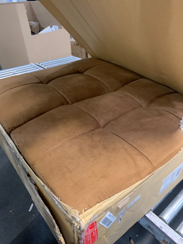 Photo 1 of ***DAMAGED, CUT IN FABRIC***
Amazon Basics Convertible Loveseat Sofa Bed with Memory Foam, Adjustable Positions, Linen Fabric, Modern Sleeper for Small Living Room, Office, Apartment, Brown