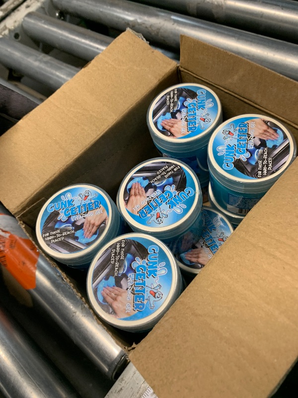 Photo 1 of ***MISSING ONE***
Gunk Getter 12 Pack Cleaning Gel for Those Hard to Reach Places, Automotive Cup Holder Electronic Keyboard Office, Slime Gel Cleaner Dust Crumb Removal (Jar, Blue, 3.5oz)