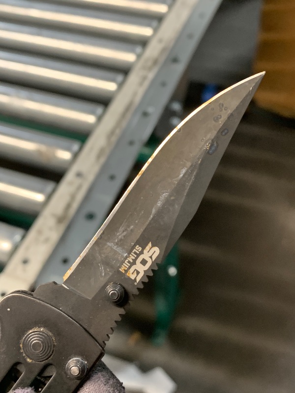 Photo 1 of ***USED AND RUSTED***
SOG Folding Knife SlimJim Slim Pocket Knife Black