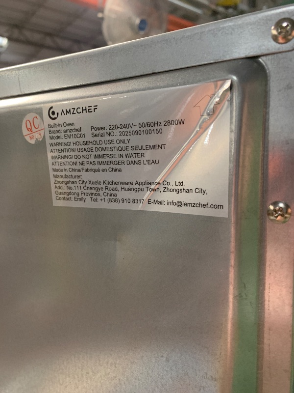 Photo 1 of ***DAMAGED, POWER CORD CUT***
***USED AND UNTESTED***
AMZCHEF Wall Ovens 24 inch Electric: 2800w Single Wall Oven with 8 Cooking Modes, 2.72 Cu.Ft. Electric Wall Oven, Convection Oven with Touch Control, Black