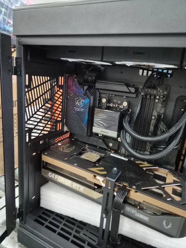 Photo 1 of *********FOR PARTS ONLY- SEE NOTES BEFORE BID*************
ZOTAC MEK AI-Enhanced Gaming PC Desktop Computer - NVIDIA GeForce RTX 5090, AMD Ryzen 7 9800X3D Up to 5.2GHz, 32GB DDR5 RGB, 2TB NVME M.2 SSD, 1200W G PSU, WiFi, Windows 11