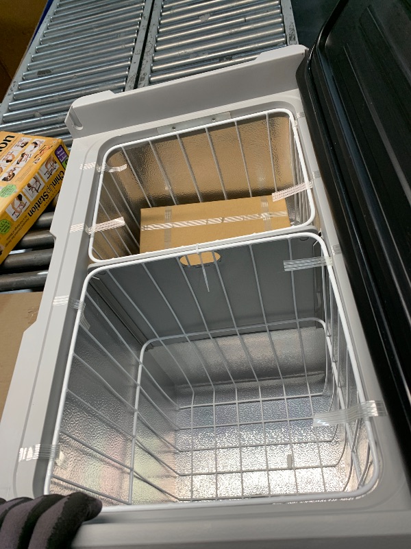 Photo 1 of ***MISSING ACCESSORIES***
EUHOMY 12 Volt Refrigerator, 47QT(45L) Dual Zone Electric Cooler, Portable Freezer 12V/24V DC 110-240V AC, 12V Fridge -4?~68?, 12V Cooler with Wheels & Basket for Travel, Truck, Camping, Boat